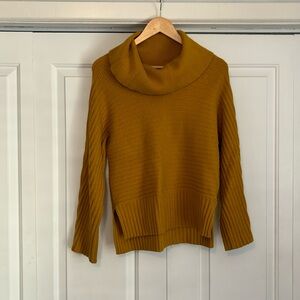 Mustard Anthropologie Cowl Neck Sweater (Small)